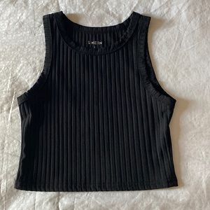 SHEIN Women’s Black Ribbed Tank Top